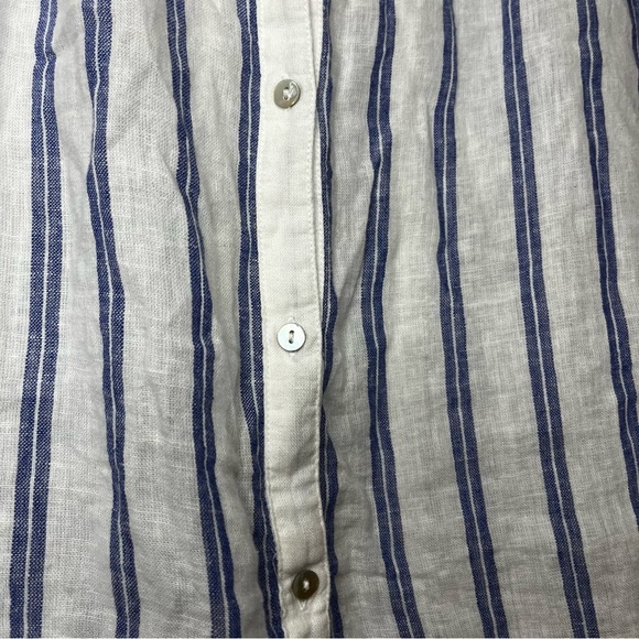 RAILS Alena Summer Lagenlook Buttondown Blouse Top in Villa Stripe - Picture 5 of 9